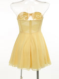 High-End Women's New Solid Color Sexy Hollow Bragy Dress High-End Temperament Folded Dress Dress 68HZ