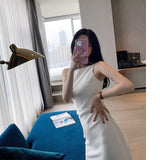 White Temperament Elegant Evening Dress Women's Banquet Annual Meeting Of The Hips Thin Dress 2025 New Body Repair Dress 68HZ