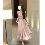 Three-Dimensional Cut Pink Dress Women's Long Oversized Dress A-Character Dress French Temperament Banquet Dress Dress 68HZ