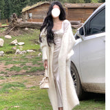 Celebrative Dinner Dress Dress French Style Collar Shoulder-Sing-Sing Dress Girl First Love Long Sleeve Gentle Open Fork Long Dress 68HZ