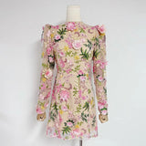 Autumn 2025 New Fashion French Heavy Industry Three-Dimensional Flower Embroidery Long Sleeves Short Temperament Dress Woman 68HZ