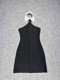 Boutique Women's Clothing Direct Selling Personality Bumpy Collar Hanging Neck Cover With A Bandage Skirt 68HZ