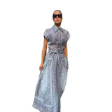 Station 2025 Autumn And Winter New Catwalk Printing Positioning Two Sets Of High-End Shirt Tops With Long Skirts 68HZ