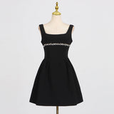 Australian Show High-End Short Dress 2025 Summer New Hand-Made Seam Sleeveless Sleeveless Thin Temperament Dress 68HZ