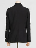 Fashion Famous Women's Clothing 2025 Spring New High-End Heavy Industry Diamond Blazer Suit Suit Suit Suit 68HZ