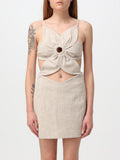 Women's New Three-Dimensional Flower Design Sexy Bare Umbilly Slings Dress Dress Dress 68HZ