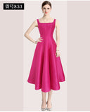 French Hepburnian Niche Temperament Retro Sling With Large Hem Pendulum Sling Dress Fluffy Dress Dress 68HZ