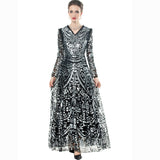 Cumbre Temperament V-Neck Heavy Industry Luxury Sleeve Long-Sleeved Black Dress Dress Dress Station Spring And Autumn Women's Dress 2025 68HZ