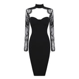 Autumn And Winter Fashion Sexy Hanging Neck Twisps Dress Wish Burst Banquet Bandage Dress 68HZ