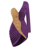 Explosion Bag Hips Sexy One-Shoulder Dress Bumped Into The Long-Term Wisk Dinner Dress 68HZ