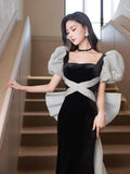 Evening Dress Dress Host Female Fishtail French High-End Light Luxury High-End Niche Vocal Music Exam Banquet Famous Fae 68HZ