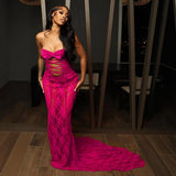 2024 Women's Summer New Lace Brat Belt Delire Sexy Hottie Dress 68HZ