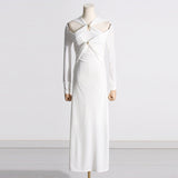 Famous Style Dress Dress Dress 2025 Summer New Hollow Kinesi Design Slim Thin Dress Dress Woman 68HZ