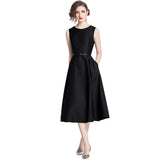Summer New French Temperament Light Style Light Wind To The Waist Thin Fashion Long Sleeveless Dress 68HZ
