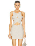 Women's New Three-Dimensional Flower Design Sexy Bare Umbilly Slings Dress Dress Dress 68HZ