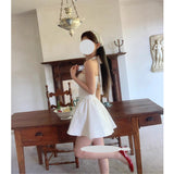 Designing Birthday Party Dress Dress Ballet Style Wide Shoulder Strap Hanging Neck Strap Fluffy Skirt Short Dress No 68HZ