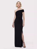 High-End Women's Minimalist Temperament High-End Slanted Shoulder Repair Bag Hip Up Dress French Dress Summer 68HZ