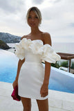 Dress 2024 Summer Women's Clothing Lotus Side Sexy Oblique Shoulder High-End Temperament Dress Dress Dress 68HZ