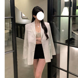 Dinner Will Be The Famous Woman's Fine Hot Diamond Studded Suit Delicate Niche Cushion Shoulder Jacket Suit Suit New 68HZ