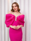 Slim Hanging Neck Thin Dress Dress Water Drilled Shoulder Elegant Temperament Banded Evening Dress Dress 68HZ