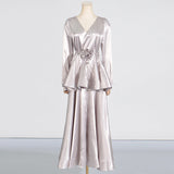 French Elegant Style Suit 2025 New T-Wearing Flower Design High-End Feeld Ribbon Slimming Two Sets Of Women 68HZ
