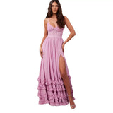 2025 Summer New Thoracic Fish Bone Solid Dress Seaside Holiday Dress 68HZ