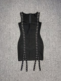 Heavy Industry High-End Hottie Bag Hip Dress Sleeveless Low Chest Fit Bandage Dress Evening Dress 68HZ