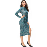 Open Fork Straight Collar Nail Buckle Tangle Folded Cheongsam Dress Women's New Spring And Summer 2025 68HZ