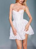 High-End Women's Pure Style Sexy Sling Dress High-End Temperamented Wedding Dress A-Word Dress Woman 68HZ