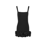 New Ins Women's Sexy Slings Small Black Dress Body-Dexing Temperament Hottie Dress Sweet And Spicy Wind 68HZ