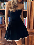 New Women's Dress Golden Velvet Sexy Bosom A-Dress Body-Dexed Winter Dress Tice Little Dress 68HZ