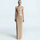 New Sexy Babes Beads Bag Ass Women's Hanging Neck Dress Open-Fork Lily Dress Dress 68HZ