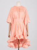 2025 New Fashion Temperament Personality Round-Neck Sleeveless Waist Slim Slim Hem Side Dress Women Summer 68HZ