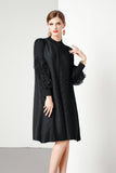 Miyake Design Feeling Flower Sleeve Dress Women's New Spring And Autumn Folds Large Size Loose Mother Dress Long 68HZ