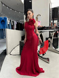 Explosion Women's Clothing 2025 Spring And Summer New Sexy Tight Dress Mesh Three-Dimensional Flower Dress Dress 68HZ