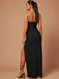 Heavy Industry Bandage Dress Fish Bone Stender Diamond Bra Open Bosom Dress Dress Dress Women's Clothing Explosion 68HZ