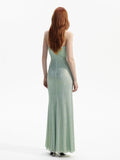 High-End Women's Clothing New Heavy Industry Hot Diamond Solid Color Sexy Thoracic Dress Dress Dress Dress Dress 68HZ