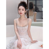 Light Wedding Dress Heavy Lifting High-End French Super Fairy Morning Robe Out Of The Same Banquet Dress Dress Dress 68HZ