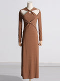 Famous Style Dress Dress Dress 2025 Summer New Hollow Kinesi Design Slim Thin Dress Dress Woman 68HZ