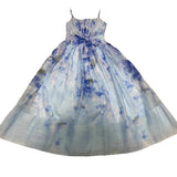 French Elegant Wind Girded Lumbar Dress 2025 New Fashion Print Slings With Skinny Dress Women's Summer 68HZ