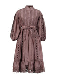 Fashion And Leisure Style Dress 2025 New Heavy Industry Embroidery Single Buckle Lace Dress Woman 68HZ