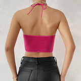 Direct Sales 2025 Fashion New Color Ding Net Fish Bone Strapped With A Deransized Double Folded Small Vest 68HZ
