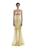 Thai Wind Tradiated Lace Hollow Waist Dress Design Small Fishtail Dress Seaside Holiday Dress Woman 68HZ