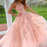 Evening Dress Women 2025 Fine Shoulder Prom Neat Long Tulle Lace Sticker Girl Party Ball Dress Summer 68HZ