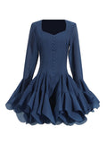 Sexy Famous Short Group 2025 New Fashion Niche Splicing Mesh Folds High-End Feel Dress Women's Summer 68HZ