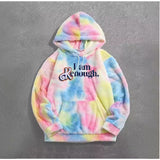 2025 Autumn And Winter New Personalized Street Tweed Lamb Languid Languid Wind Loose Tie Dye I Am Kenough Company 68HZ