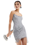 High-End Women's Sexy Lace Perspective Splicing Waist Tset Bra Dress Elegant Temperament Dress Dress Dress Dress Dress 68HZ