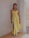 New Solid Color Sexy Tective Dress Body Shaped Fish Bone Tie Sling Small Top Suit Dress 68HZ