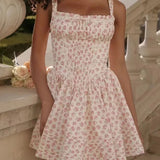 French Tea Break Skirt 2025 Spring New Word-In-Word Print Mini-Dressed Back To Thin Dress Woman Trend 68HZ