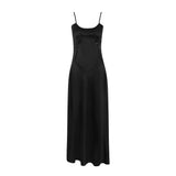 Fashion Women's New Sexy Sling Skirt Dress Bodyd Back Dress Black Dress Women's Evening Dress 68HZ